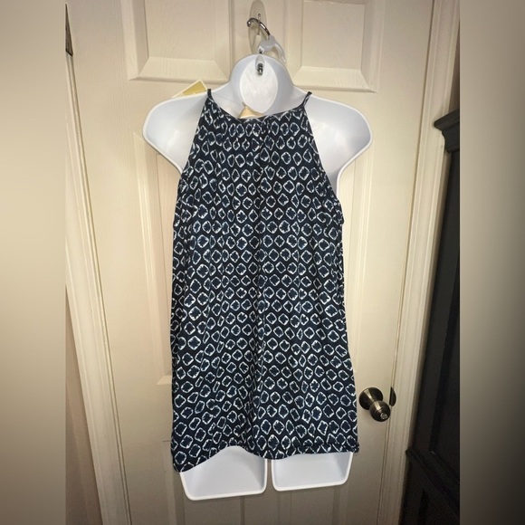 NWT Michael Kors MK Women’s Small Navy Cold Shoulder Long Sleeve Blouse Top S - Picture 13 of 14